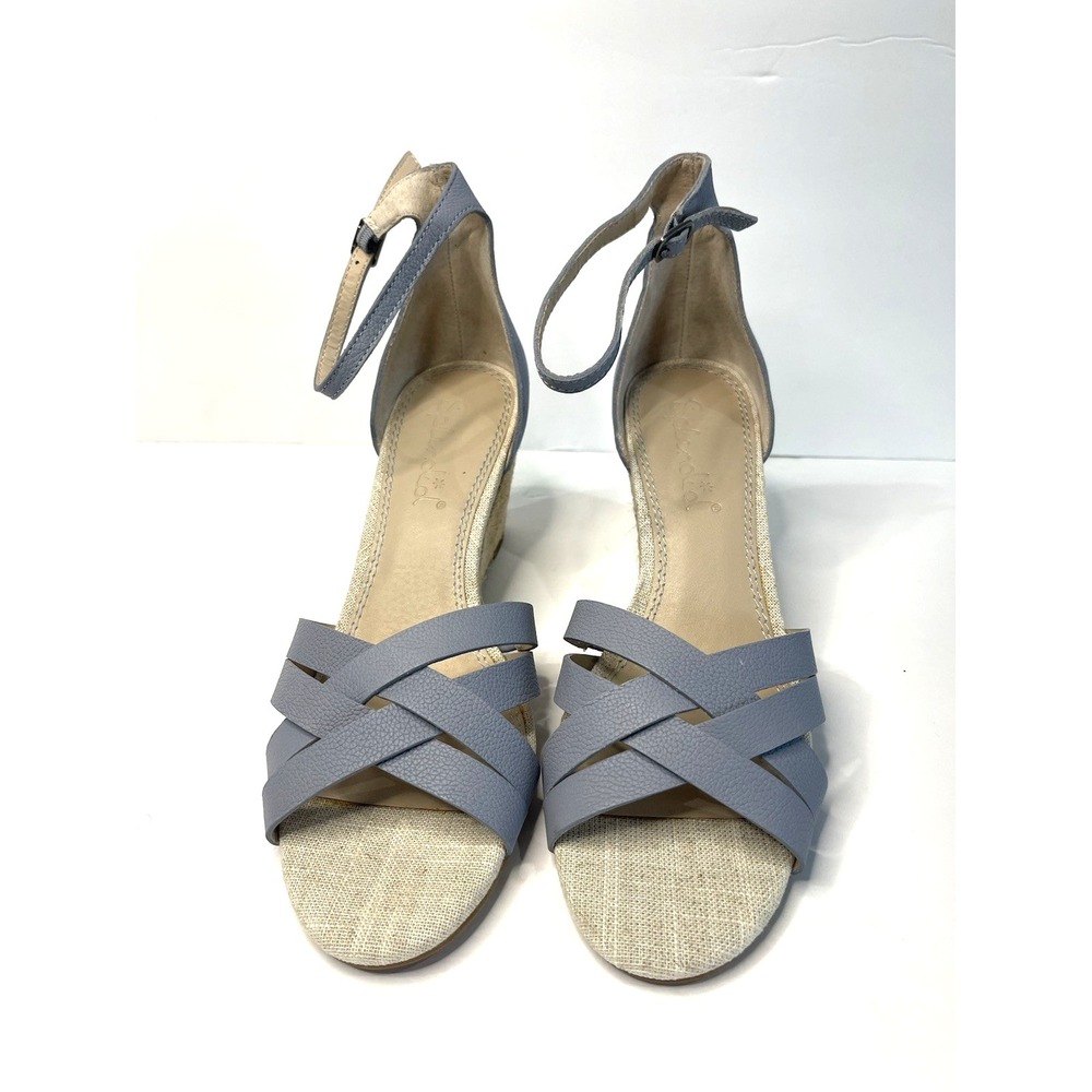 Womens Splendid Maddy Espadrille Wedge Sandal‎ Size 9.5 Blue Summer Spring